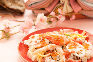 ひな祭りの手作りちらし寿司レシピ、ちらし寿司の具材と献立