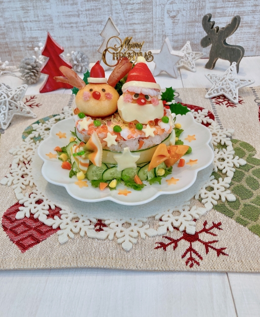 クリスマスのお寿司レシピはコレ！寿司ケーキやちらし寿司が子供・彼氏も満足！