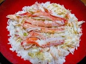 ちらし寿司⇒ひな祭りの具材レシピ：蟹ちらし