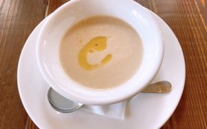 冷製パスタに合うスープ：ごぼうポタージュ