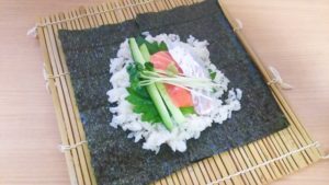 手巻き寿司の具材：マグロ