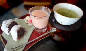 ひな祭りのお菓子セット：苺ゼリー、大福、抹茶