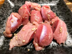 アヒージョの肉の具：砂肝