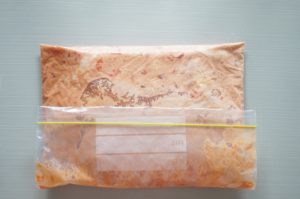 カレーの冷凍保存方法：ジップロックで冷凍１か月