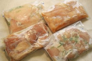 お肉の下味冷凍：冷凍方法は保存袋で約１か月の日持ち