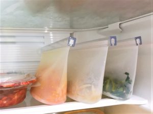 チャック付き保存袋の冷蔵保管