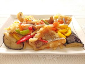 和食の献立に合う魚のおかず：白身魚と野菜の甘酢あん