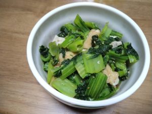 小松菜の煮浸し：作り置き用の簡単レシピ