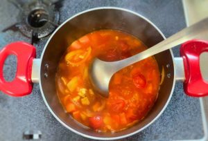 トマトケチャップ⇒ミネストローネの簡単レシピ！子供が好きな甘めトマトスープ
