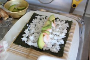 手巻き寿司の変わりネタの具材：アボカド