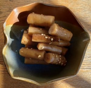 ざるそば献立の天ぷら以外のおすすめ：たたきごぼう