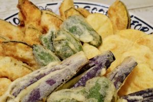 長野県のお盆料理と献立のおかず：夏野菜の天ぷら