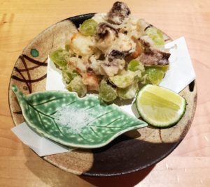 秋の天ぷらと旬の食材の変わり種⇒銀杏のかき揚げ