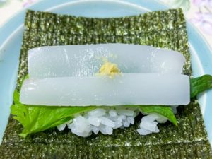 手巻き寿司の具材のランキング：７位の具⇒イカ