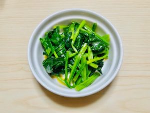 干物に合う副菜・サラダ：ほうれん草のナムル