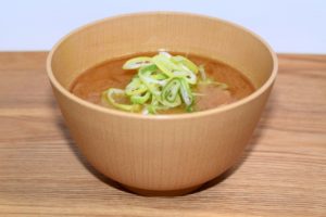 干物に合うスープ汁物：定番の葱＋味噌汁